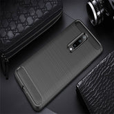 Brushed Texture Carbon Fiber Shockproof TPU Case for OnePlus 7, For OnePlus 7